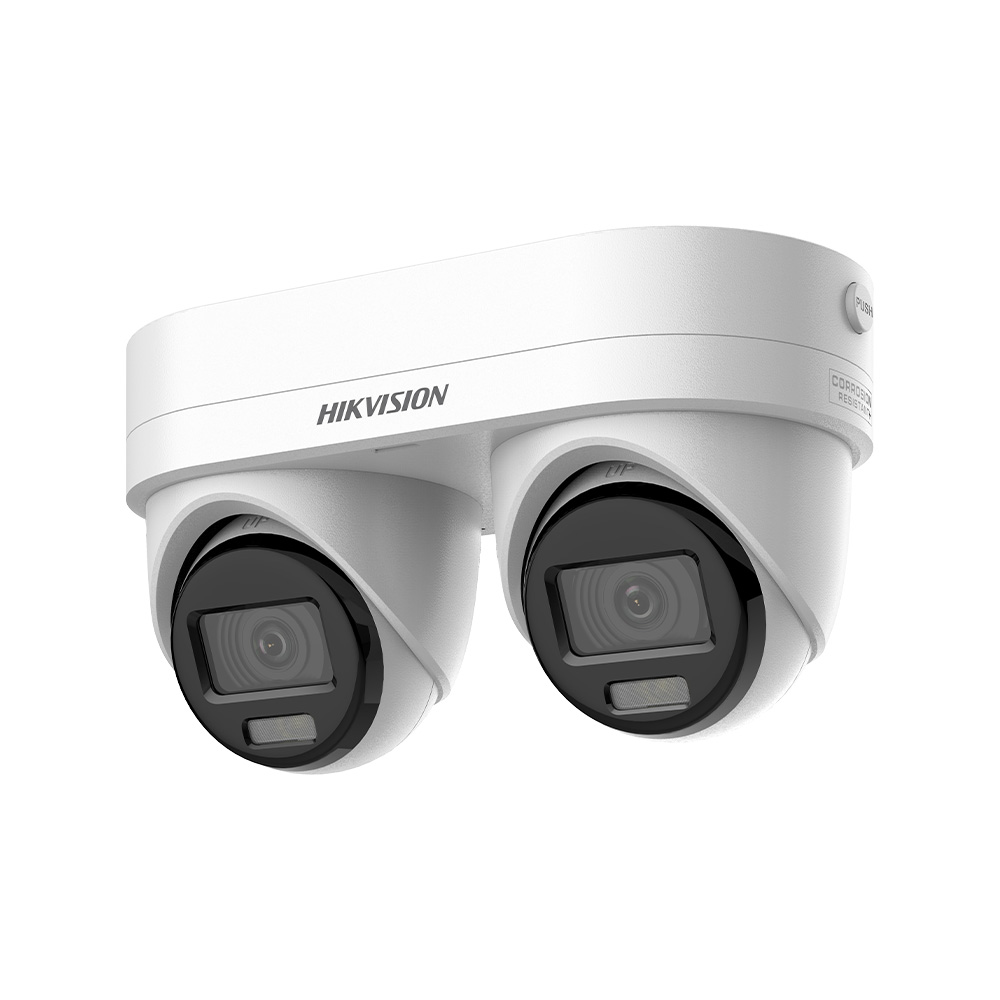 Hikvision DS-2CD2343G2D-LIZ2UY/SRB 4MP Dual-lens Fixed Point Zoom Turret PoE Camera